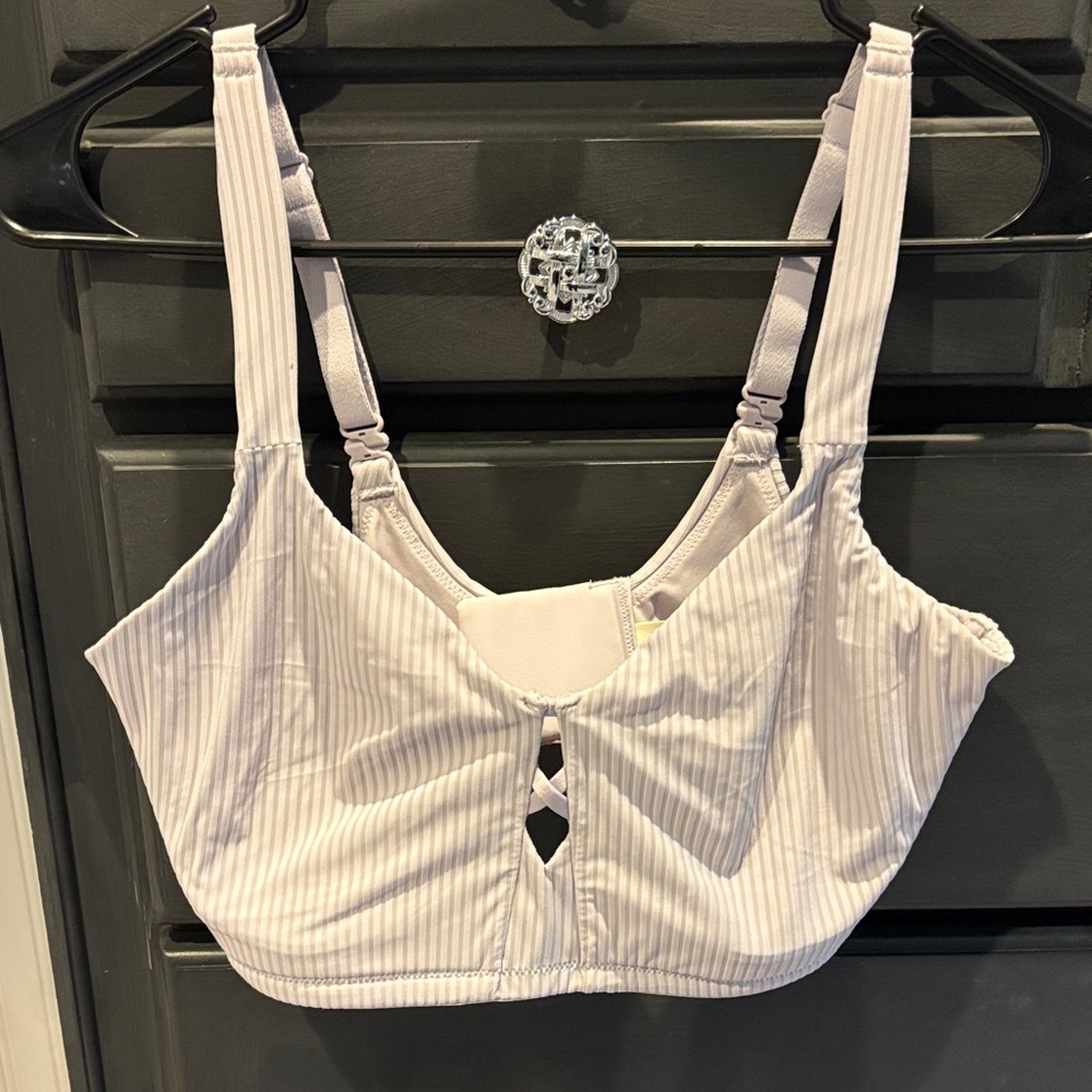 Striped lilac Minimizer wireless bra 34ddd
